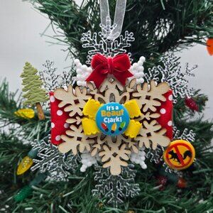 OOAK National Lampoon's Christmas Vacation Ornament Snowflake Cousin Eddie Beaut